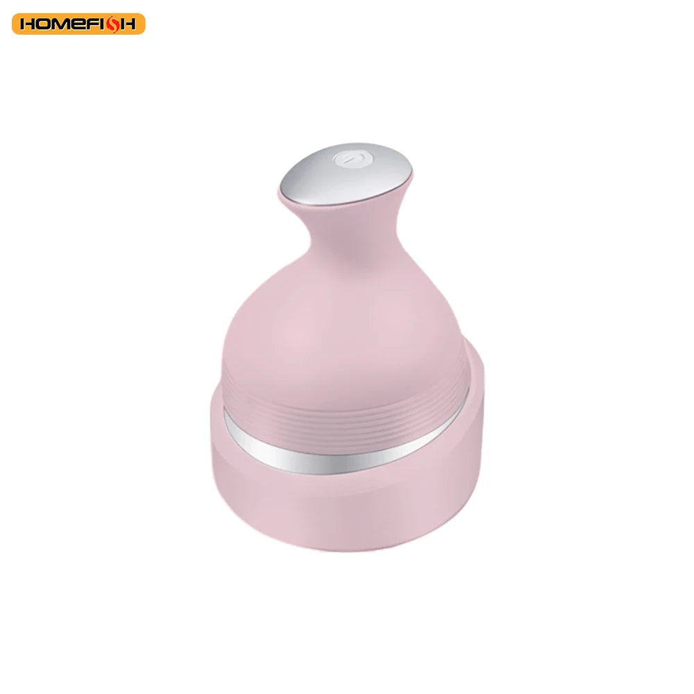 Wireless 3D Scalp Massager – Electric Waterproof Deep Kneading Tool for Head, Neck & Shoulder Relaxation Peaceful Pleasures Health and Wellness pink