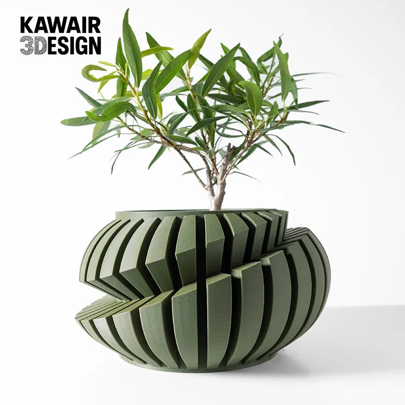 3D Printed Geometric Flower Pot | Eco-Friendly PLA Planter