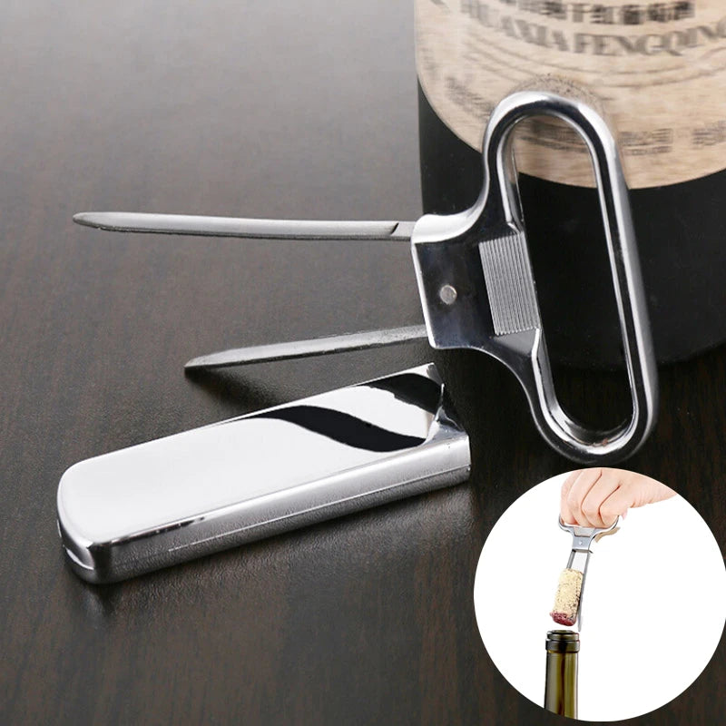 Stainless Steel Wine Bottle Opener & Corkscrew Set