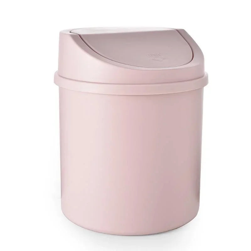 Mini Desktop Trash Can with Lid | Small Desk Waste Bin