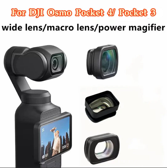 Magnetic Wide Angle & Macro Lens for DJI Osmo Pocket 3/4 Camera Lens Accessory Oasis Select