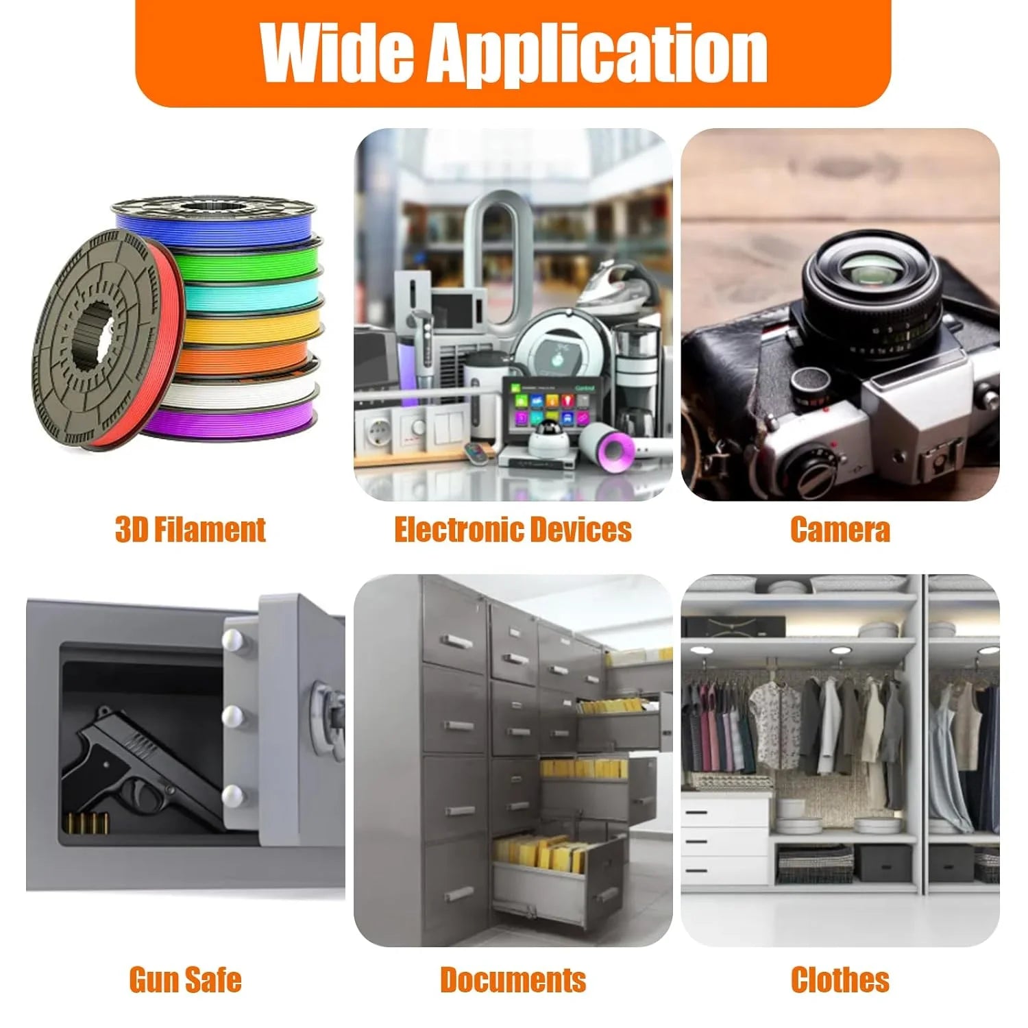 Reusable Indicating Silica Gel Beads Blue Orange Desiccant Moisture Absorber for 3D Printer Filament Electronics Storage Box Peaceful Pleasures Health and Wellness