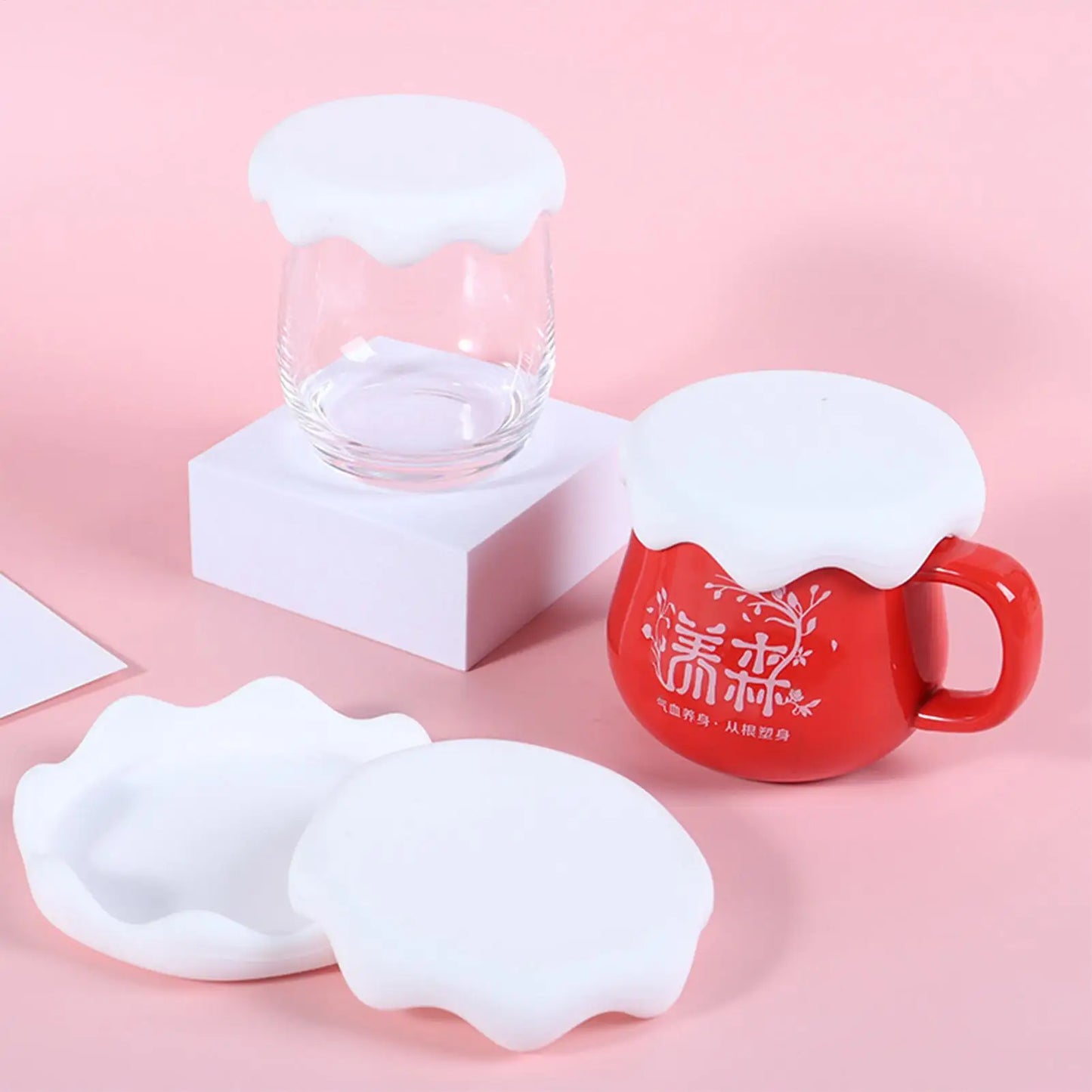9/10/12cm Silicone Leakproof Mug Lid, Reusable Coffee Cup Cover For Commute Travel Outdoor And Home Use Peaceful Pleasures Health and Wellness