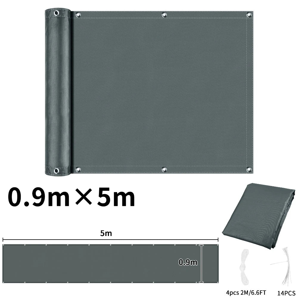 Waterproof Balcony Privacy Screen – UV Protection Fence Cover