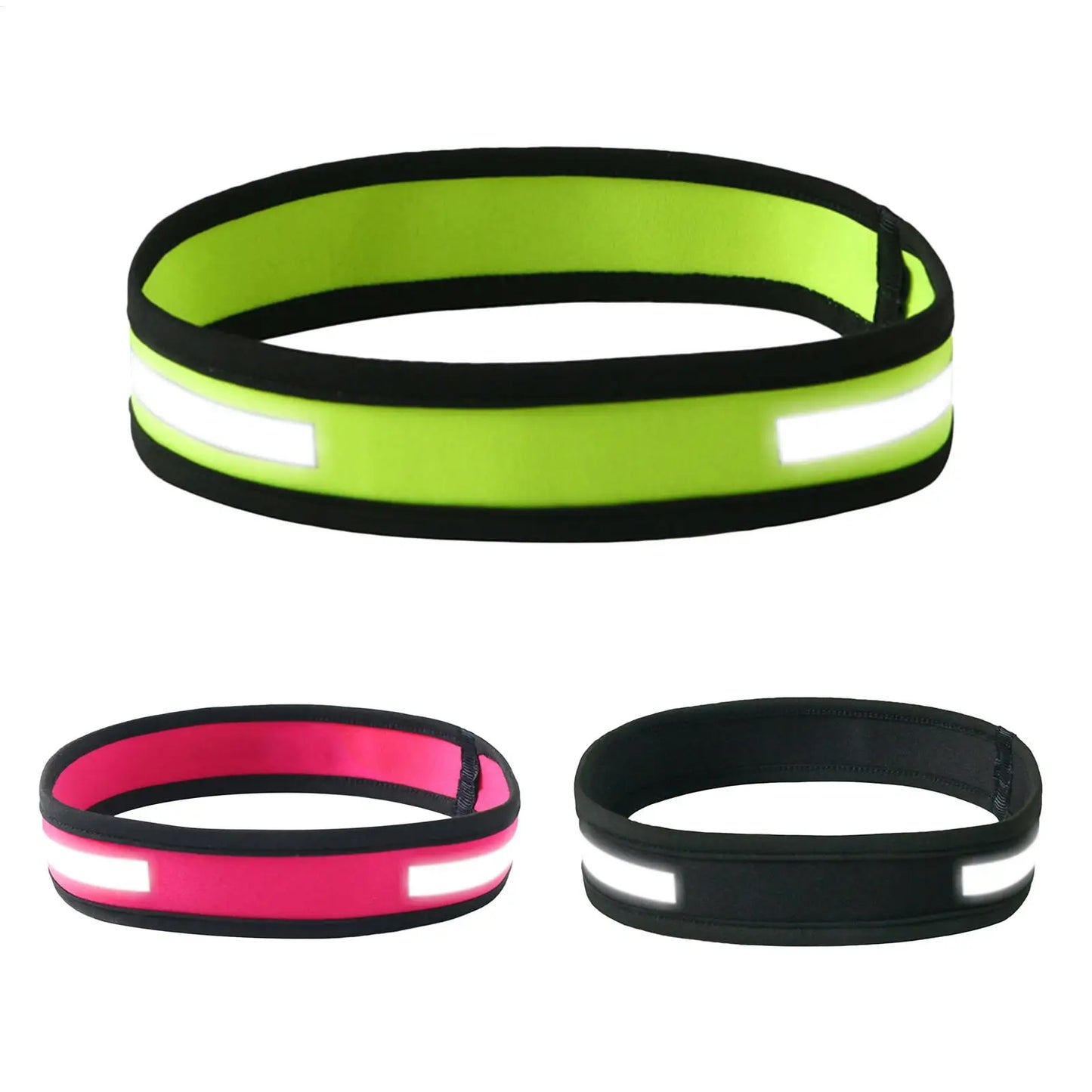 Reflective Sport Sweatband – Anti-Slip Elastic Headband