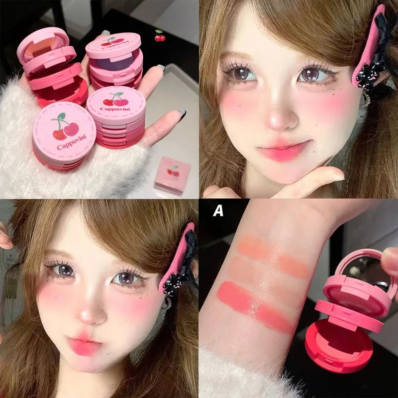 Cappuvini 3-in-1 Waterproof Cream Blush | Cherry Peach Matte