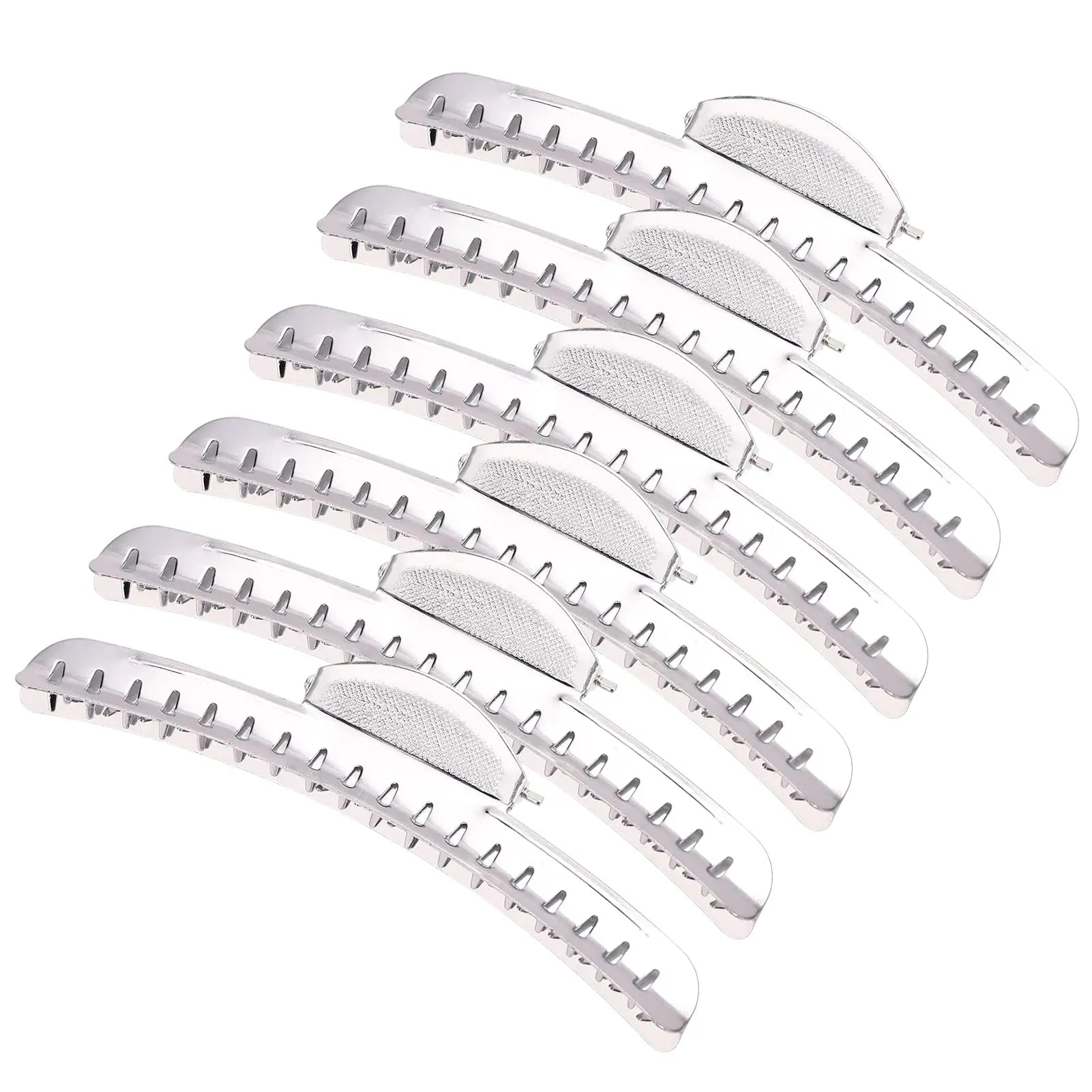 6Pcs/Set Aluminum Metal Hairdressing Hair Clip Salon Thick Haircut Partition Hairpin Barber Fixing Styling Hair Clip Accessories Peaceful Pleasures Health and Wellness white CN