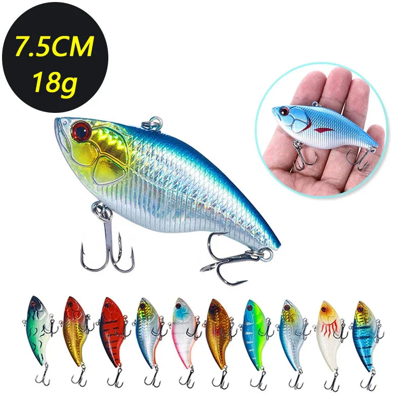 VIB Minnow Fishing Lures 7.5cm 18g – Set of 3, 5 or 8 Pieces