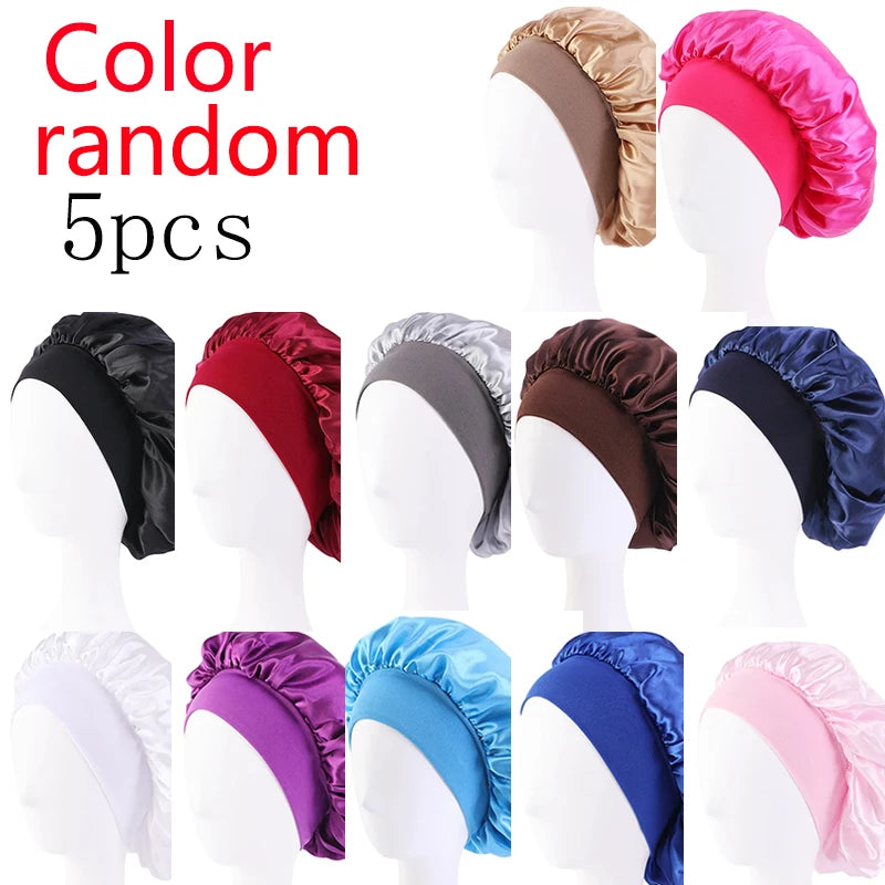 Women's Satin Sleep Bonnet | Wide Brim, Elastic Band Hair Care