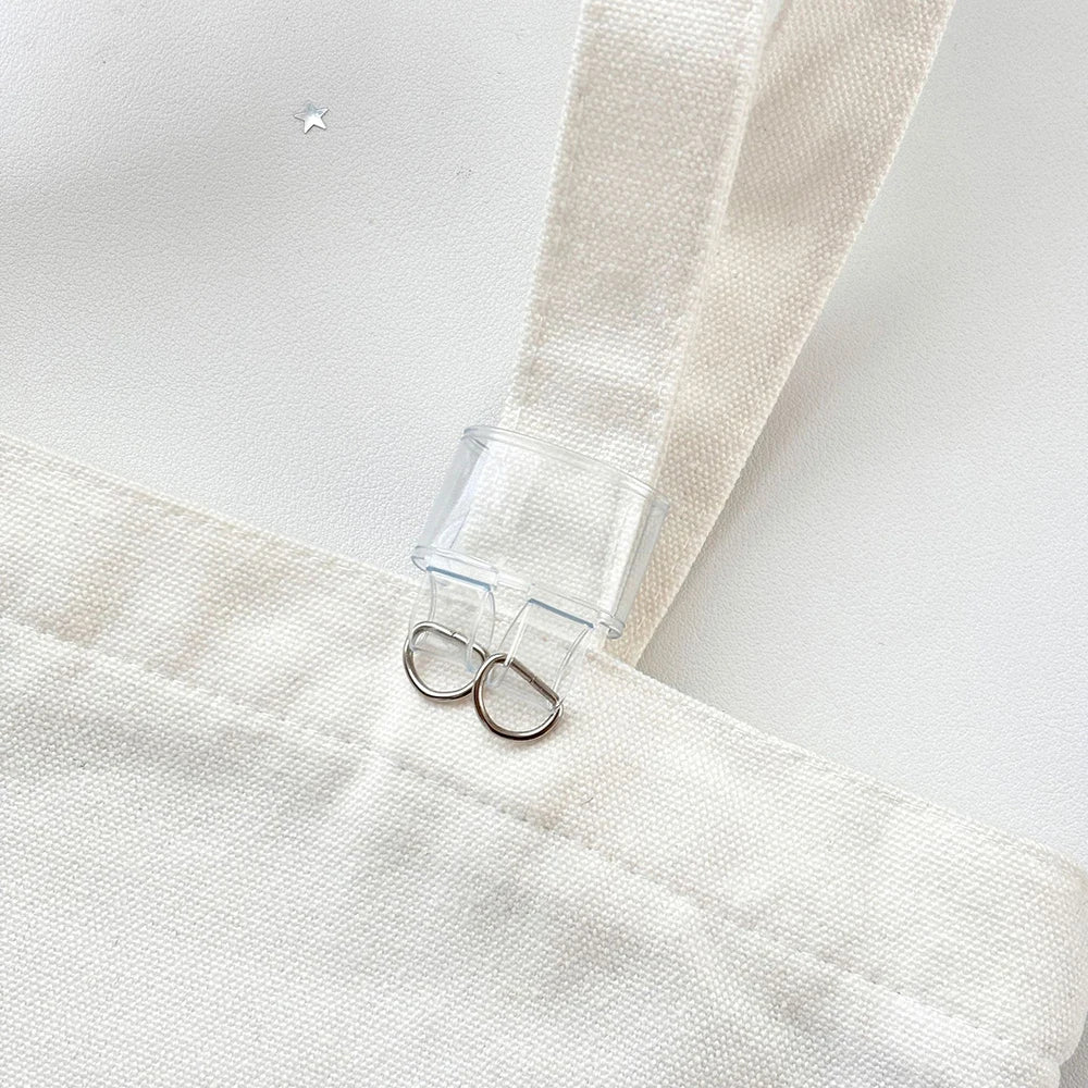 Canvas Bag Extension Keychain Card Sleeve Transparent Hanging Buckle