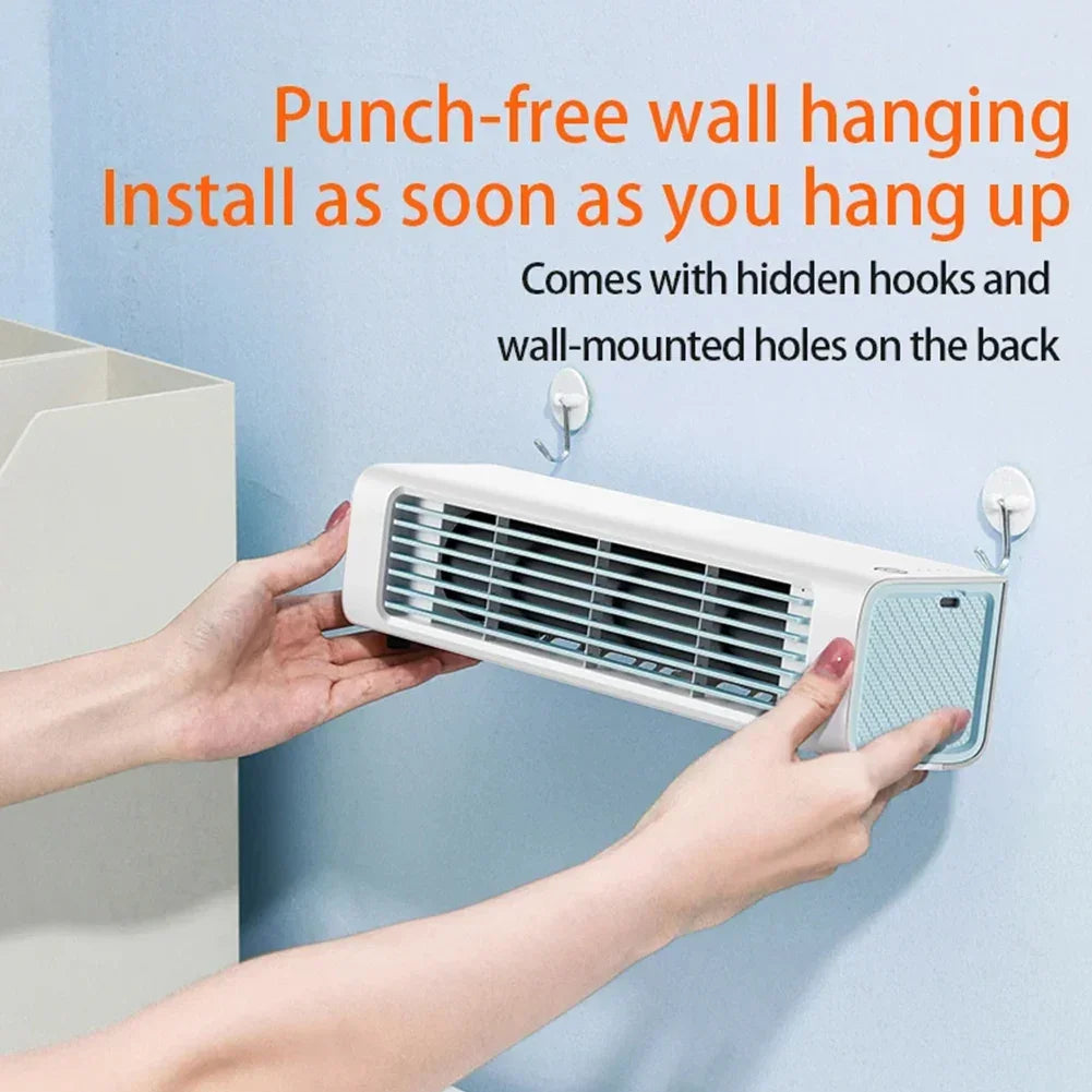 3000mAh Wall-Mount Bladeless Fan – Silent Air Cooler Peaceful Pleasures Health and Wellness