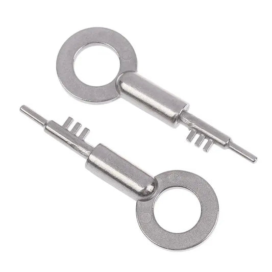 New Stainless Steel 3-Tooth Lock Key Blank Universal - Bathroom Door Keys Home Security Replacement Keys Peaceful Pleasures Health and Wellness Default Title