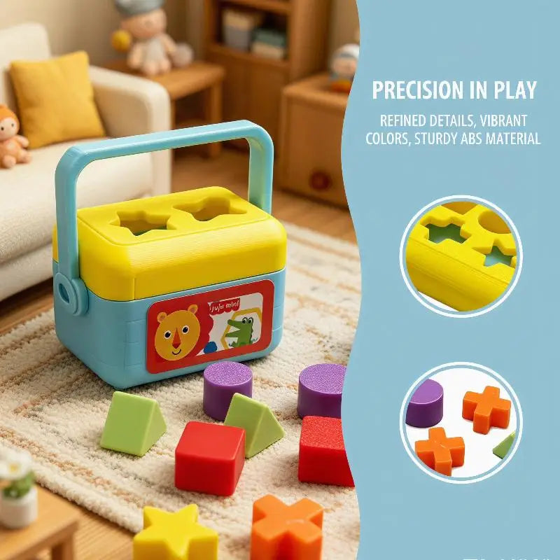 1:12 Miniature Shape Sorting Toy Box | Dollhouse Nursery Decor