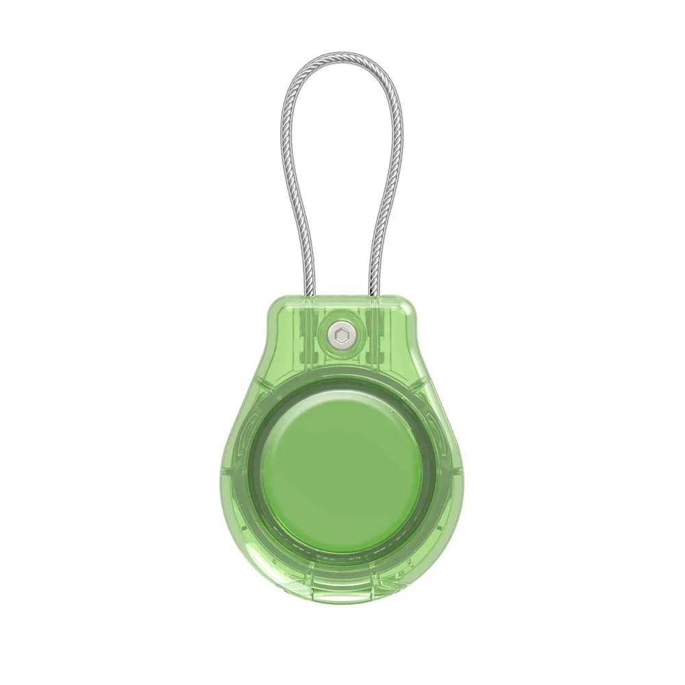 Waterproof Cover for AirTag Keychain Holder with Wire Cable Anti-Lost Tracker Accessories for Luggage Backpack Airtag Case Peaceful Pleasures Health and Wellness Transparent Green