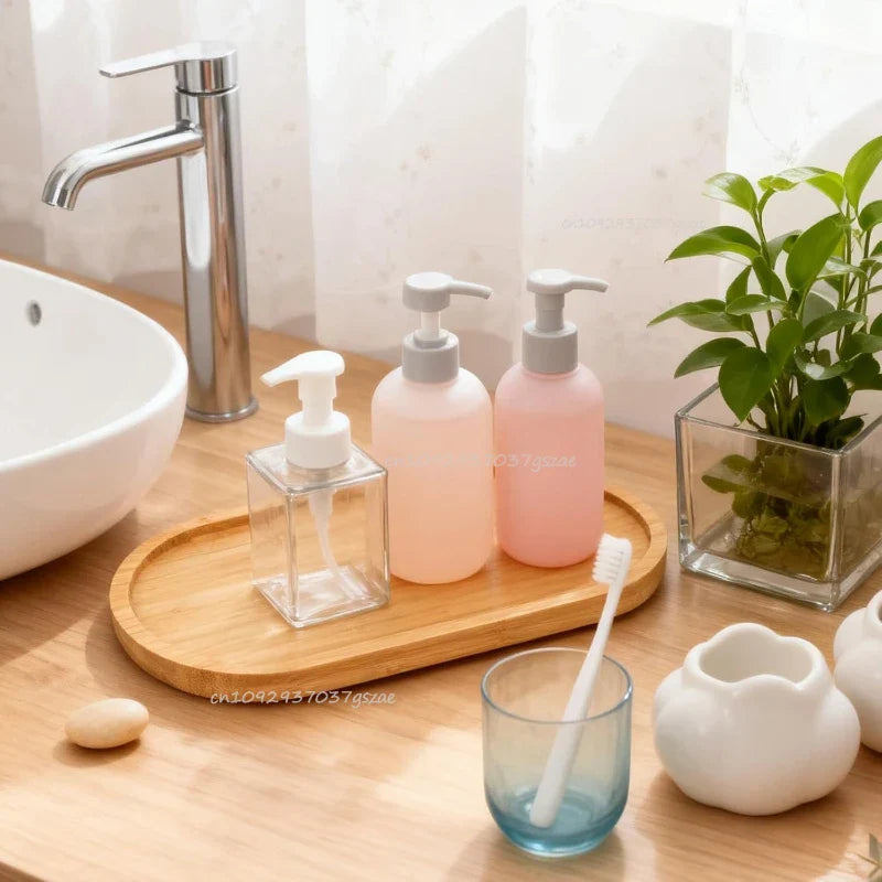Bamboo Wood Tray Set – Plant, Bathroom & Kitchen Organizer