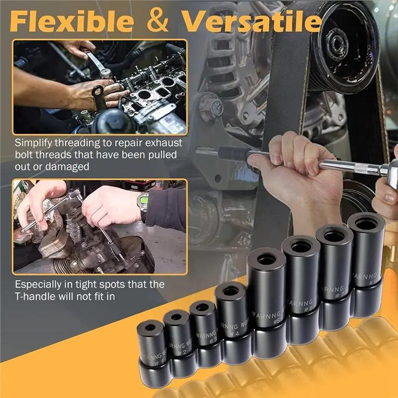 A36T-MCTI Standard Tap Socket Set 70500- 8 Pcs, Fits 1/4"& 3/8" Drive, For 1/2"& 1/8" NPT, Up To 12Mm Metric Peaceful Pleasures Health and Wellness