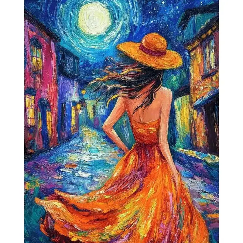 Paint by Number Girl Figure Kit – DIY Canvas Art & Home Decor