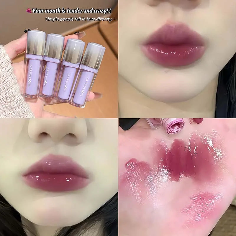 Cappuvini Strawberry Lip Gloss | Glass Mirror Shine Lip Tint