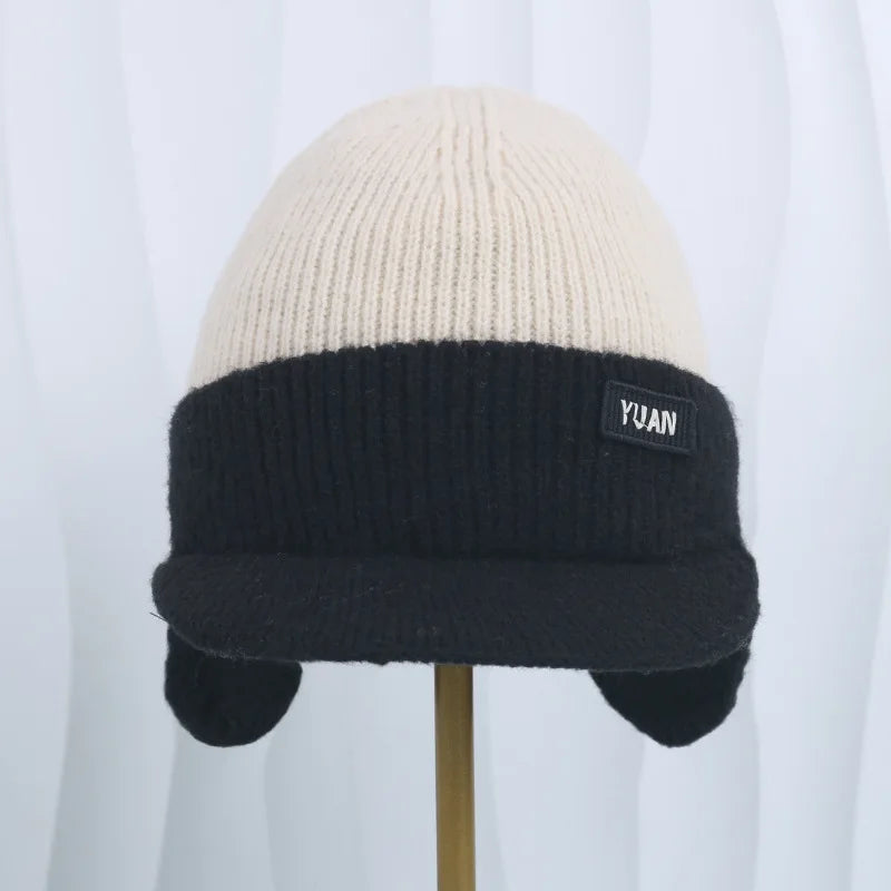 Winter Thermal Knit Baseball Cap | Ear Protection Beanie