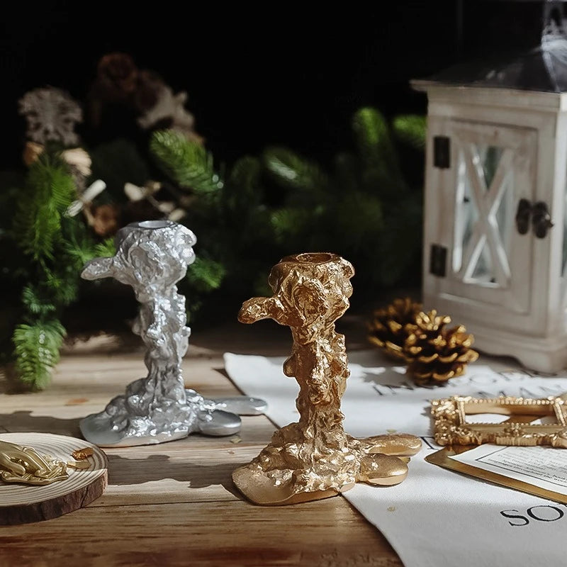 European Retro Candle Holder Ornament Candlelight Dinner Decoration Photo Prop Peaceful Pleasures Health and Wellness