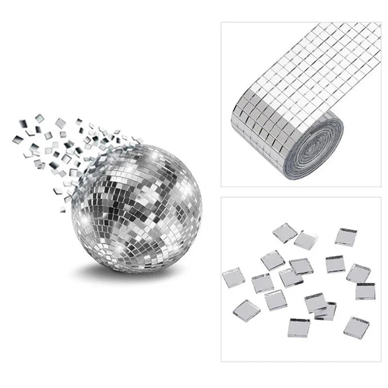 Mirror Mosaic Tile Strip Sticker – Self-Adhesive Acrylic Wall Decor