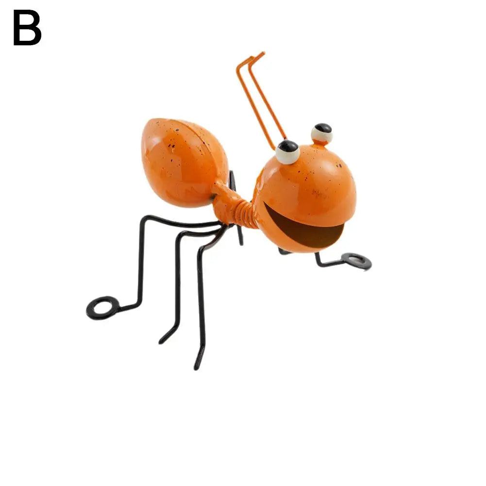 Cute Ant Statue Garden Decor Figure Stand Ant for Outdoor Yard Lawn Decoration Iron Ant Sculpture Home Desktop Decoration Peaceful Pleasures Health and Wellness Yellow1