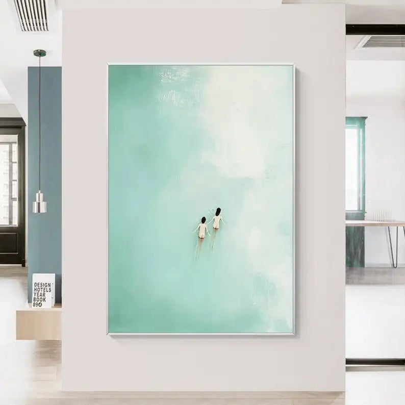 Hand Painted Abstract Canvas Wall Art | Large Colorful Painting Canvas Wall Painting Peaceful Pleasures Health and Wellness 11 20x30cm Unframed