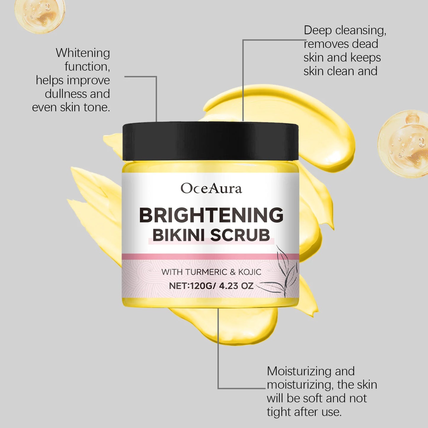 OceAura Vitamin Brightening Body Scrub – Underarm & Bikini