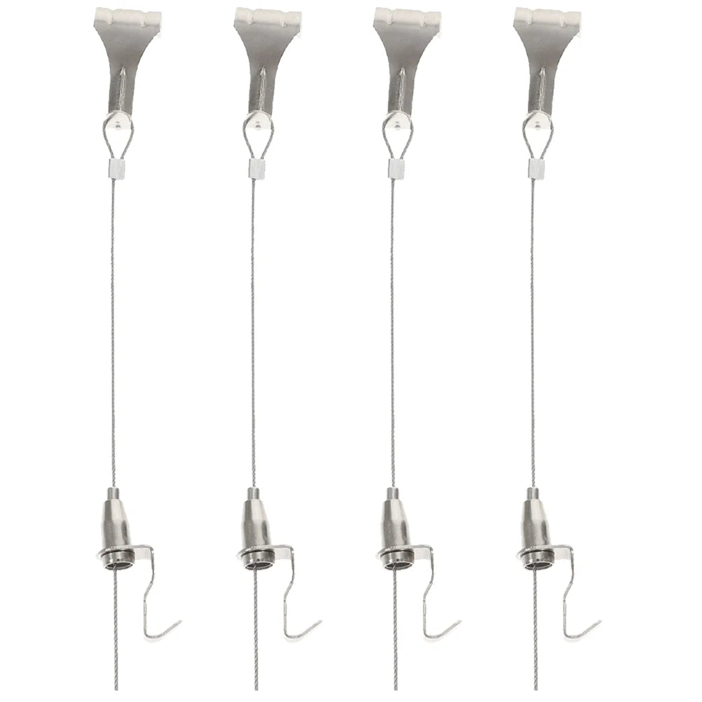 Adjustable Picture Hanging Cord Rope Hooks Steel Wire Track System Heavy Duty Frame Tools Diy Supplies Picture Hangers Hardware Peaceful Pleasures Health and Wellness