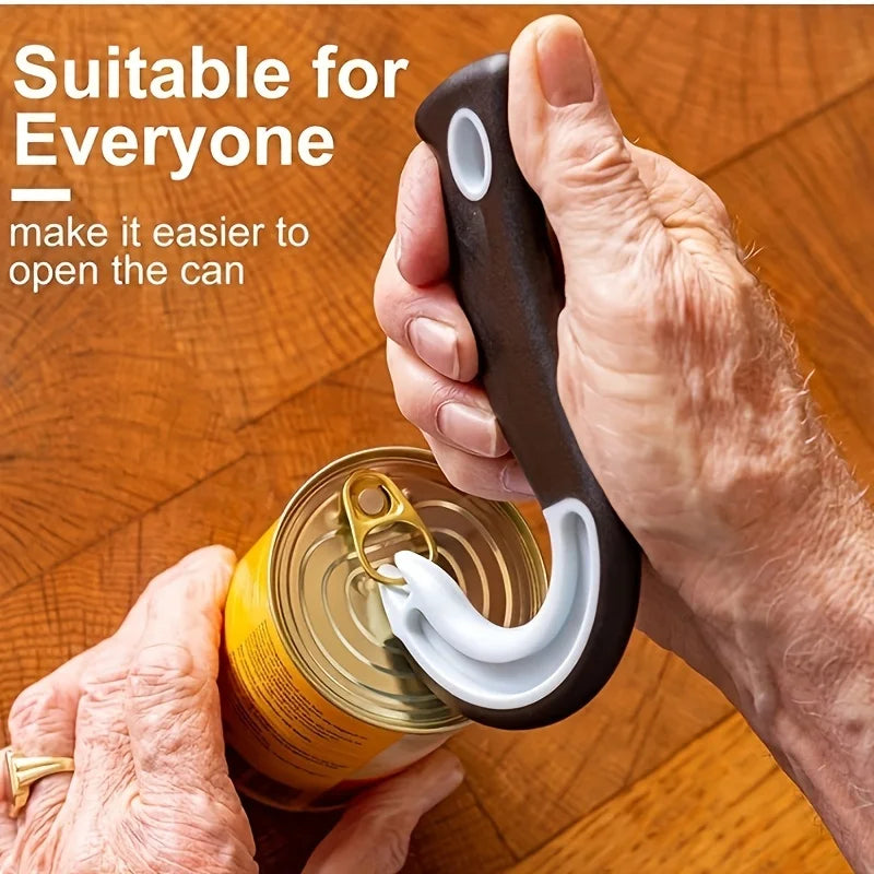 Easy Grip Hook Can Opener - Durable Plastic，Suitable for Families and Restaurants，Ideal Christmas Party Accessories Peaceful Pleasures Health and Wellness