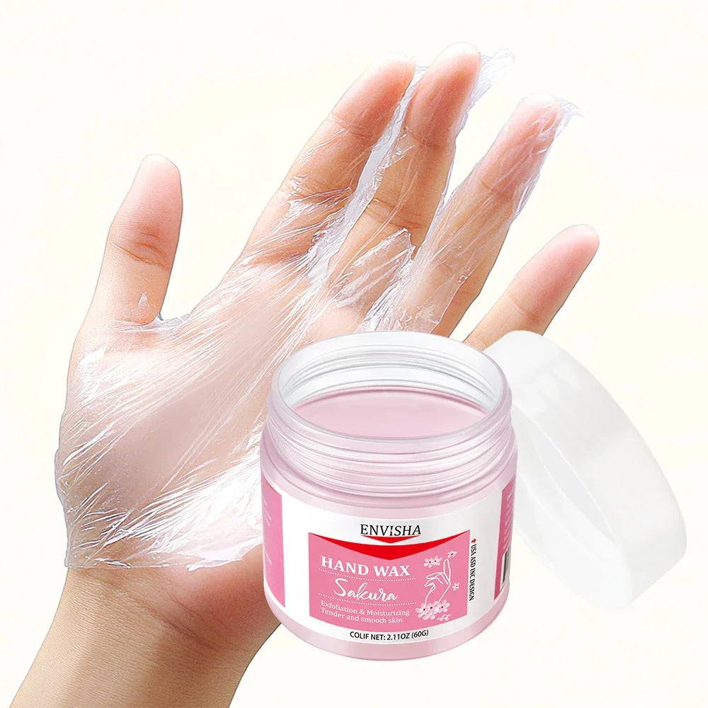 ENVISHA Exfoliating Hand Wax Mask – Sakura & Honey (60g) Hand Mask ENVISHA