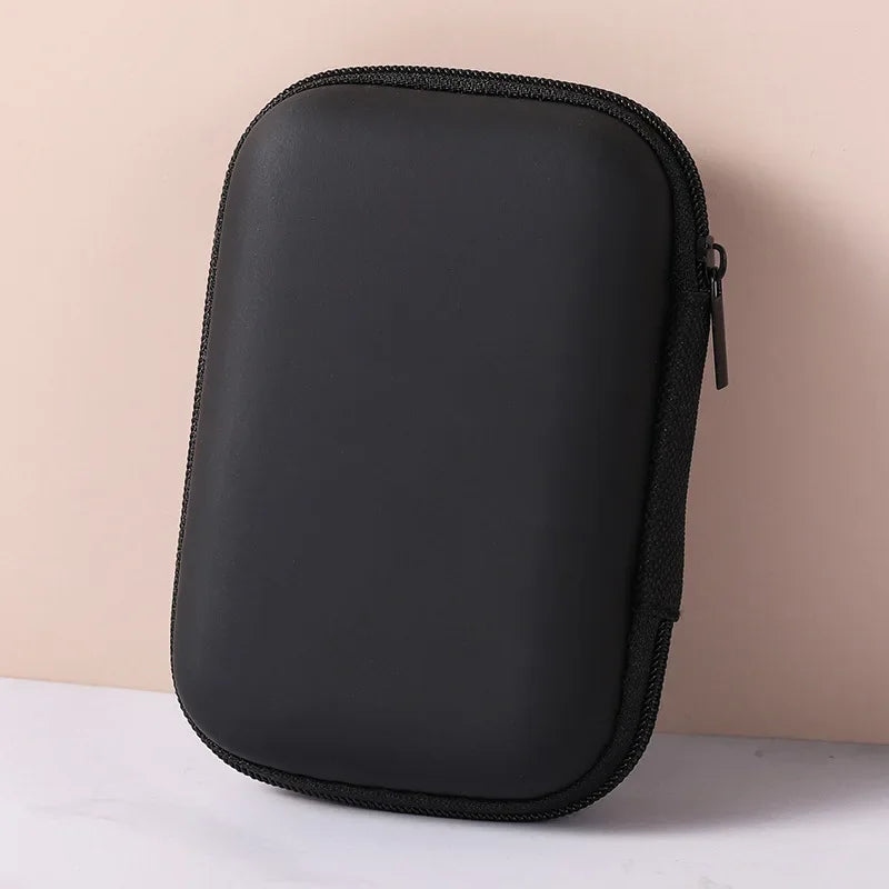 Portable EVA Travel Cable & Earphone Organizer Zipper Case