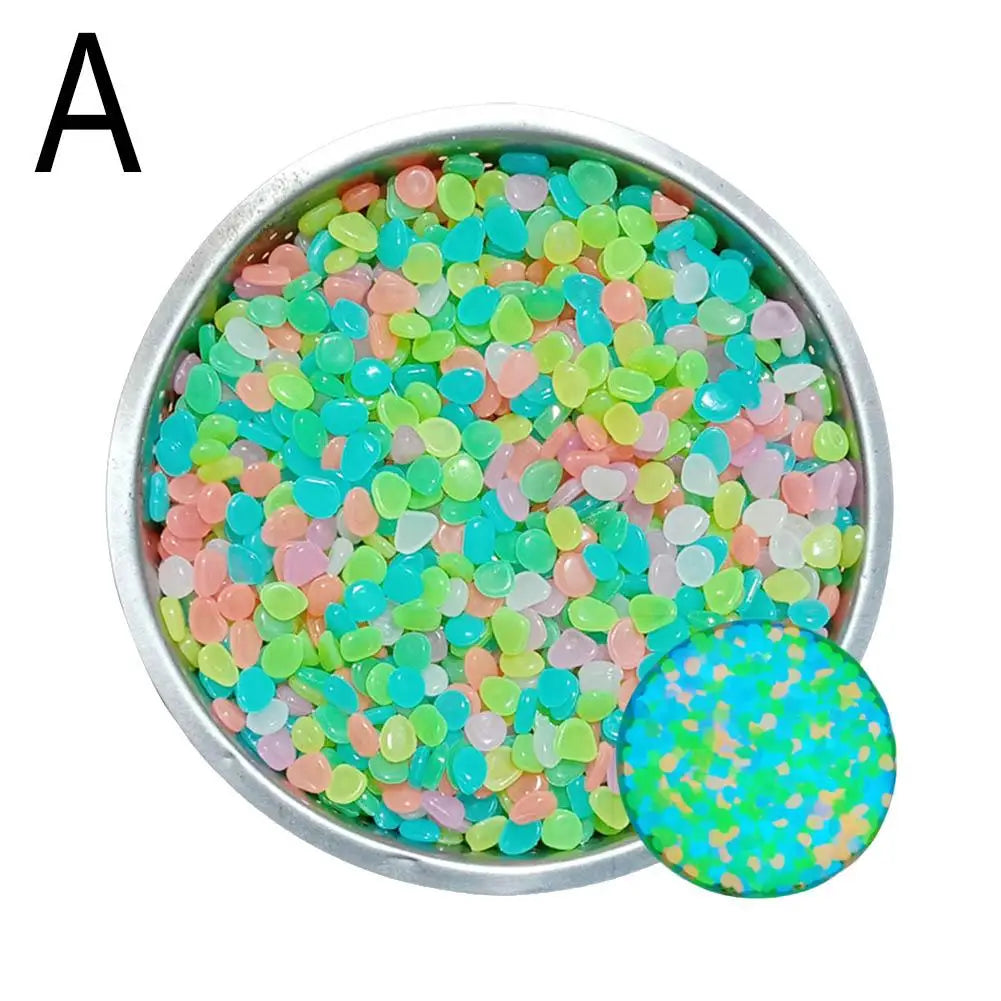50Pcs Luminous Stones for Fish Tank and Lawn Decoration Peaceful Pleasures Health and Wellness A