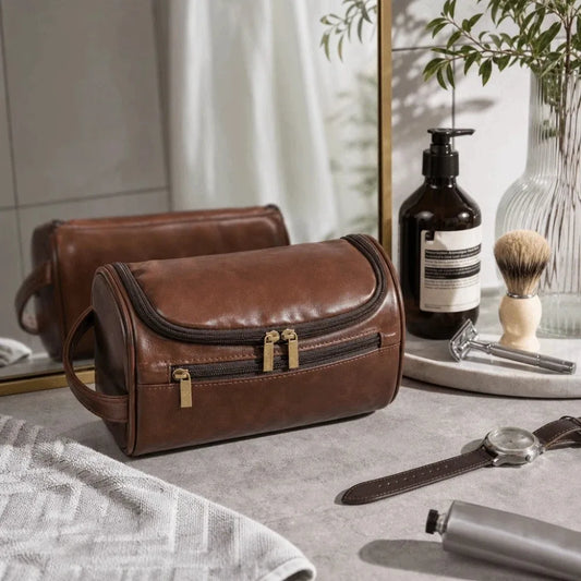 PU Leather Travel Cosmetic Bag – Waterproof Makeup Organizer Travel Cosmetic Bag Oasis Select