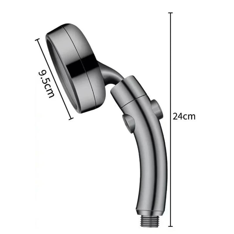 1pc Dual Modes Shower Head With Stop Button Booster Shower Head Handheld Rainfall Showerhead Faucet Bathroom Accessories Peaceful Pleasures Health and Wellness