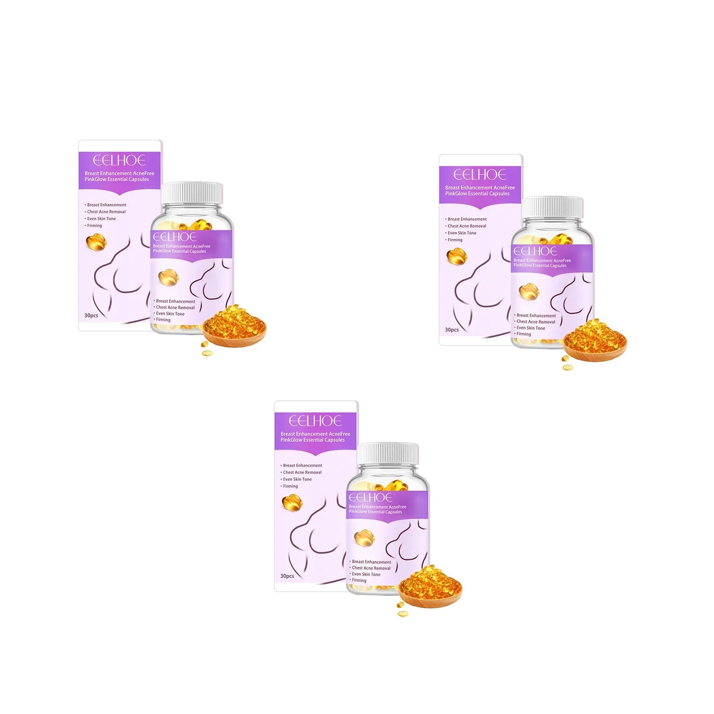 Eelhoe Vitamin E Breast Firming Oil Capsules – Lift & Tighten