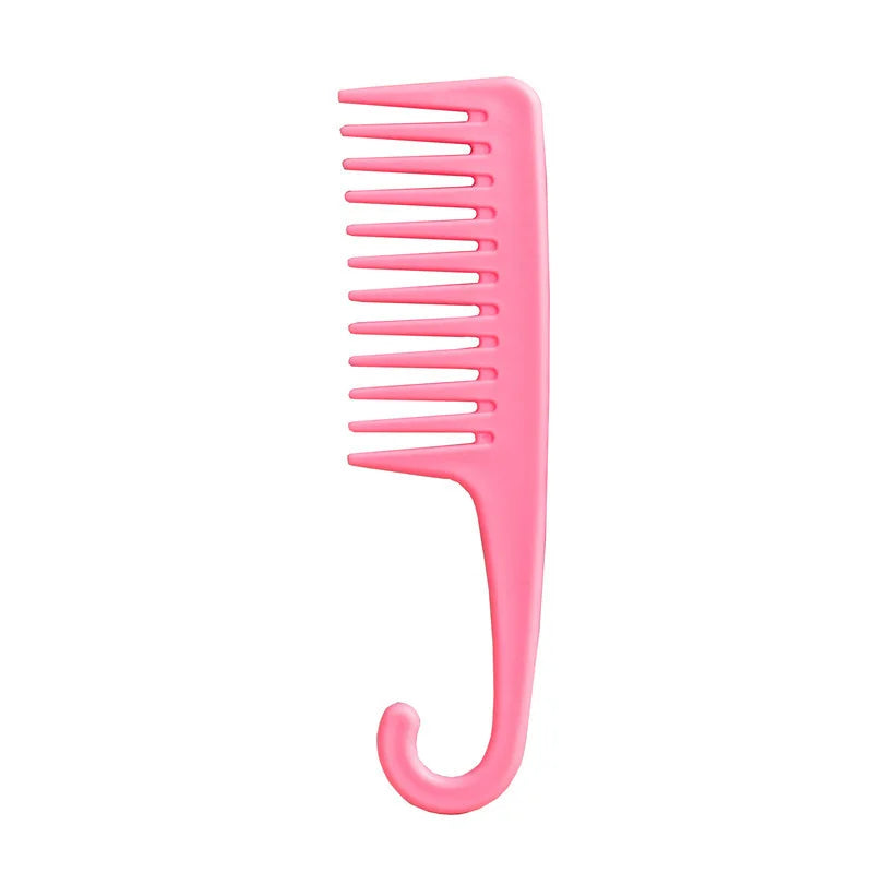 Pro Hairdress Wide Tooth Smooth Hairdressing Comb Big Size Wet Long Curly Hairbrush Salon Exfoliator Hair Styling Tools Peaceful Pleasures Health and Wellness pink 2