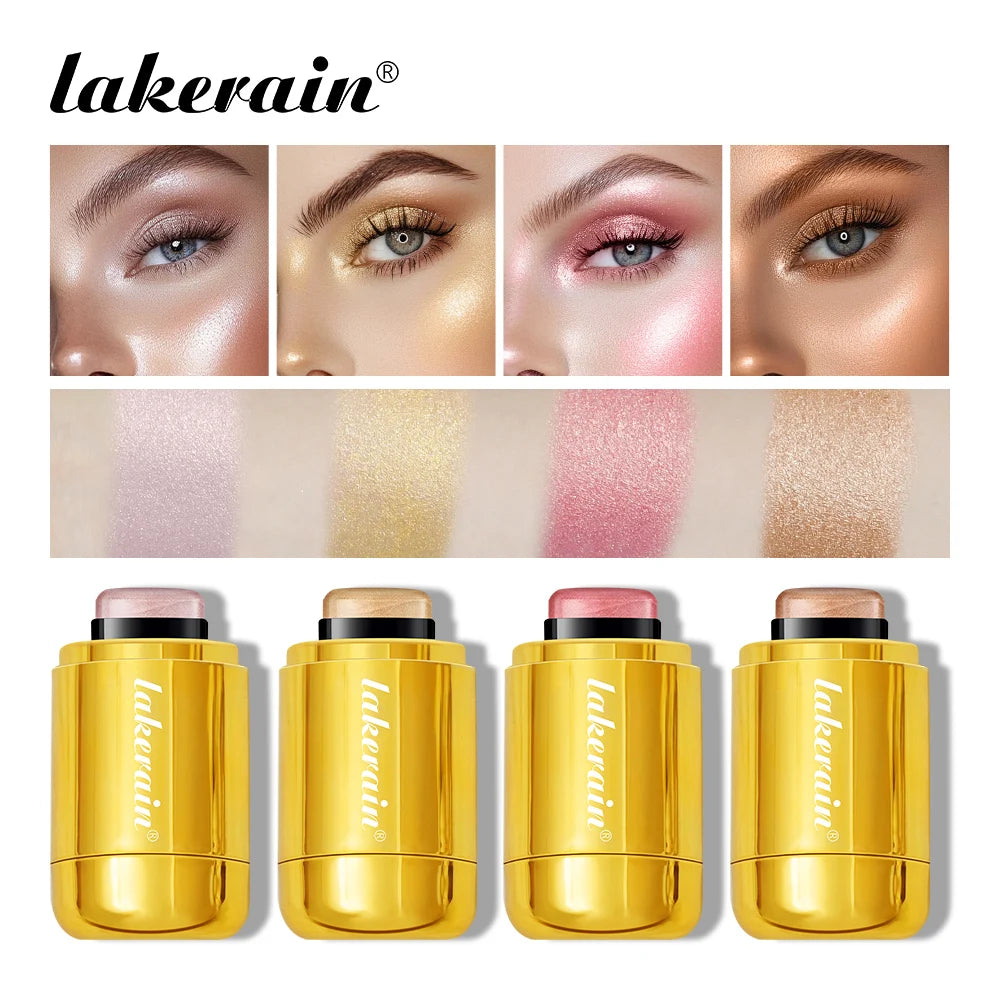 4Colors Highlighter Stick Brightening Skin Tone Contouring Natural Stereo Concealer Blush Multi-Purpose Stick Peaceful Pleasures Health and Wellness