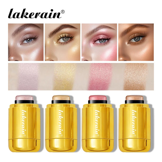 4Colors Highlighter Stick Brightening Skin Tone Contouring Natural Stereo Concealer Blush Multi-Purpose Stick Peaceful Pleasures Health and Wellness