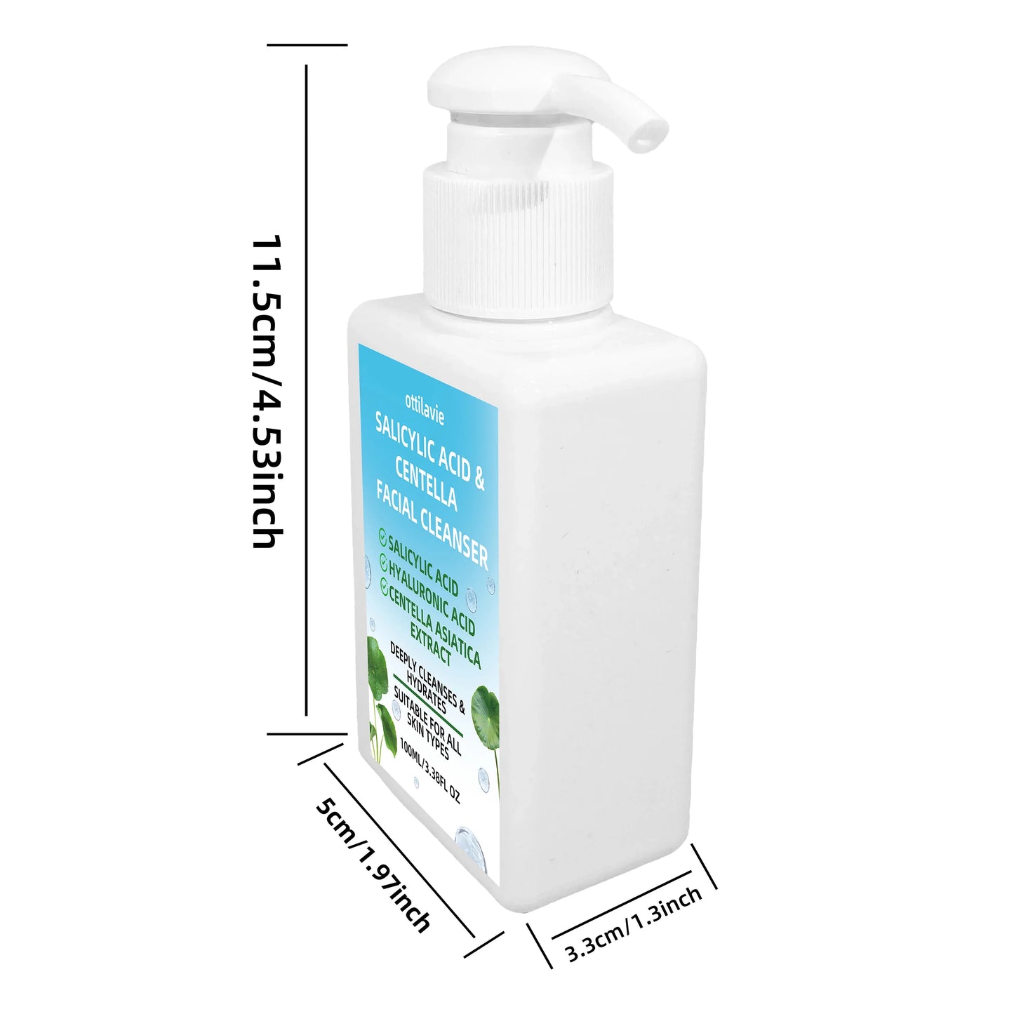 Ottilavie Salicylic Acid & Centella Face Wash 100ml Cleanser