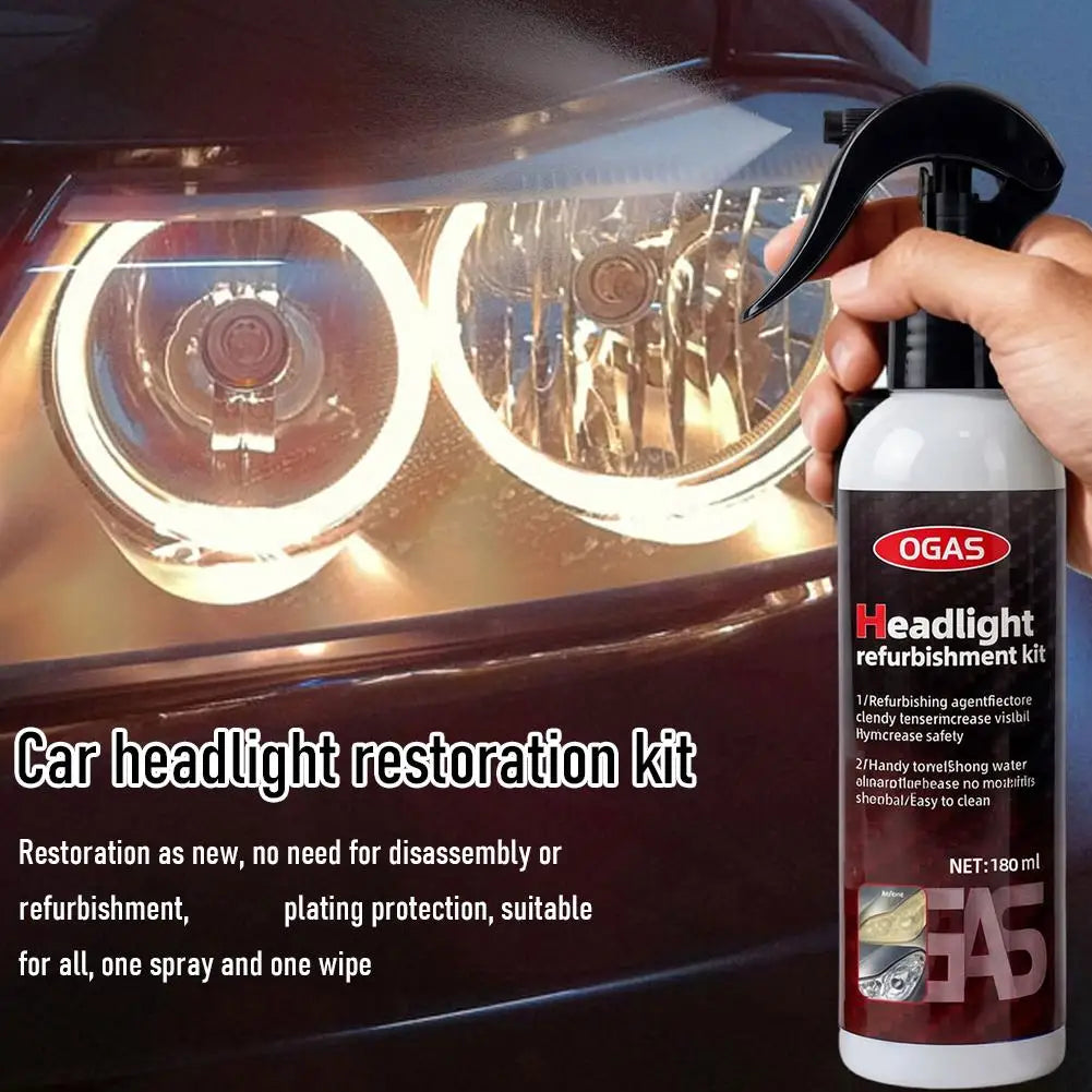 Car Headlight Restoration Kit Headlight Refurbishment Agent Car lights Polisher Kit for Yellowing Haze Removal ImproveVisibility Peaceful Pleasures Health and Wellness