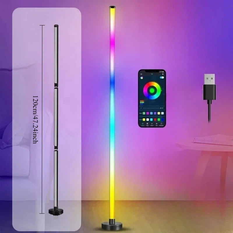 RGB Smart LED Floor Lamp | App, Remote & Music Sync Control