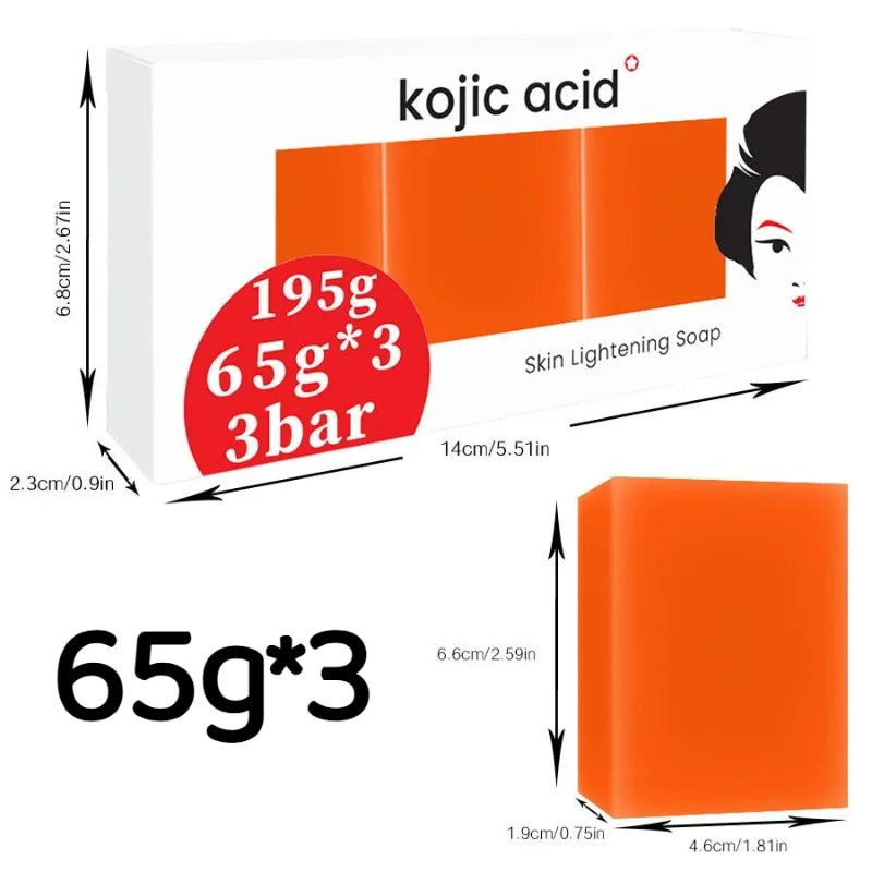 Kojic Acid Soap Face Body 100g Handmade Papaya Soap Deep Cleansing Brightening Skin Whitening Soap For Daily Facial Cleansing Peaceful Pleasures Health and Wellness 65g x3