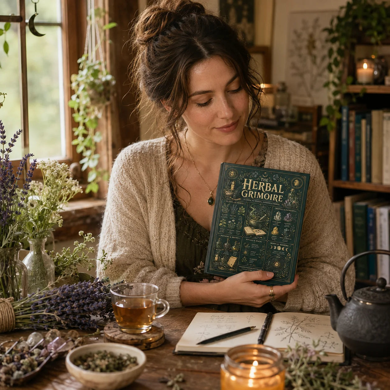Herbal Grimoire Guide Plants Potions Power Natural Witchcraft Book