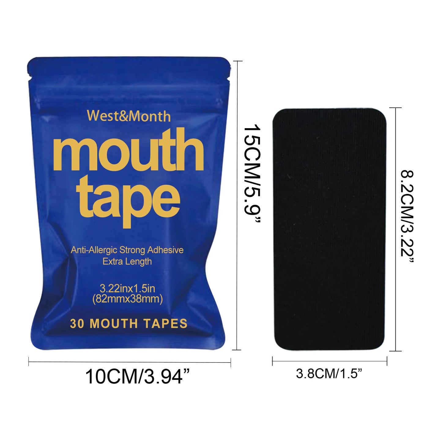 Anti Snoring Mouth Tape Breathing Correction Sleeping Keep Mouth Close Stop Snoring Aid Reduce Dry Mouth Promote Nose Breathing Peaceful Pleasures Health and Wellness