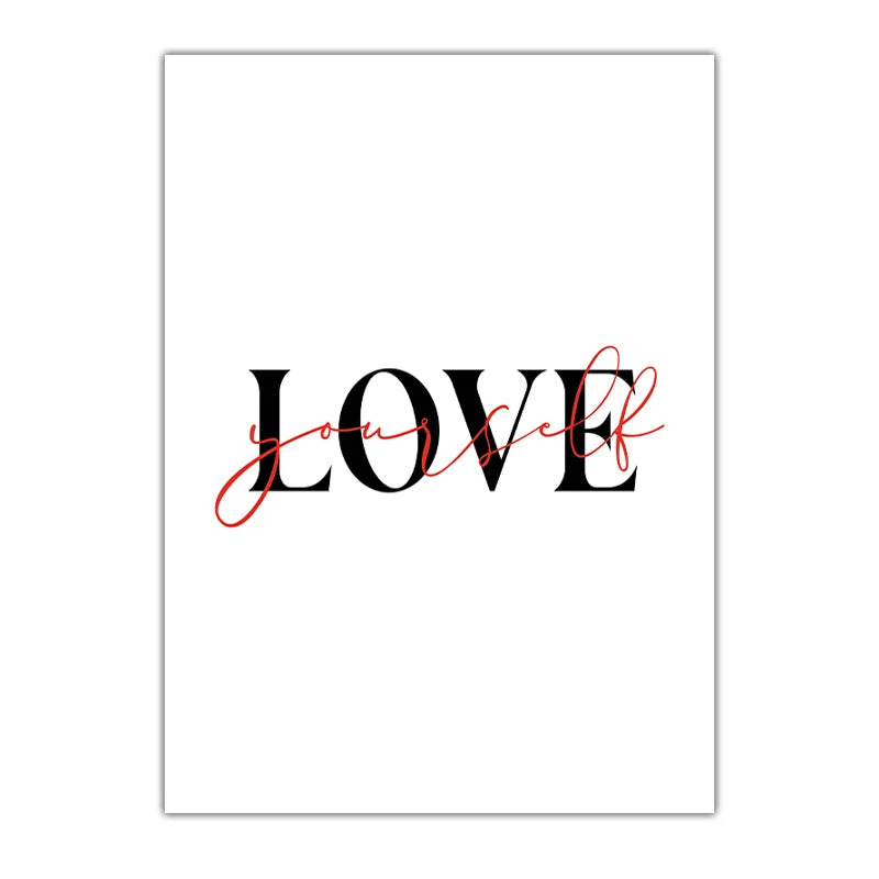 Nordic Minimalist Love Quote Canvas Wall Art | Unframed Print Canvas Wall Art Peaceful Pleasures Health and Wellness 04 15x20cm No Frame China Mainland