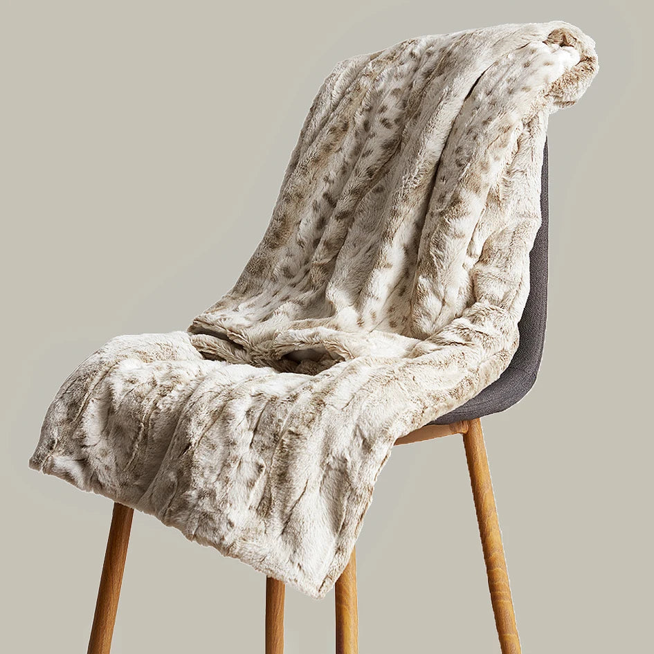 Battilo Leopard Faux Fur Throws Double Layer Cozy Fluffy Plush Throw Blanket Plaid Blankets for Couch Sofa Bed Living Room Decor Peaceful Pleasures Health and Wellness Leopard 150x200cm