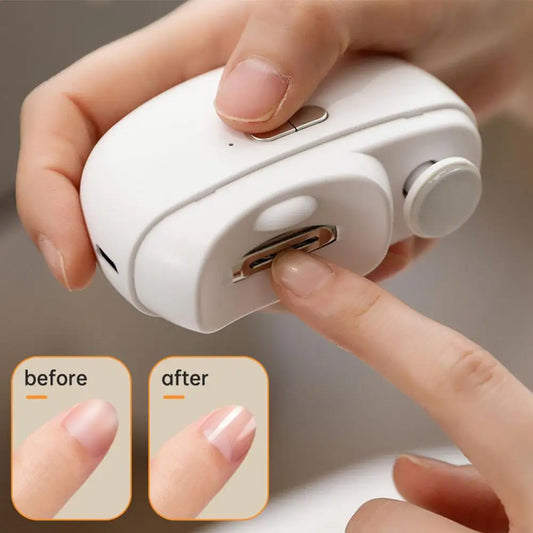 Electric Nail Clipper with Light | Safe Trimmer for All Ages Electric Nail Trimmer Peaceful Pleasures Health and Wellness