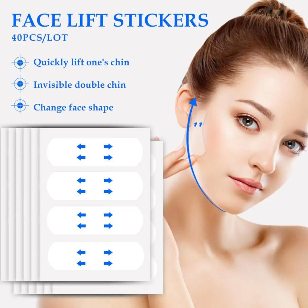 Eelhoe 40-Piece Invisible Face Lift Tape – Waterproof V-Line Lifting Stickers & Adhesive Face Patches for Instant Lift Peaceful Pleasures Health and Wellness
