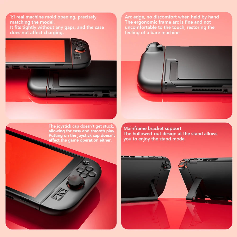 TPU Case for Switch 2 Console Ergonomic Handle Grip Cover Shockproof Protective Cover Anti-Scratch TPU Protection Case Anti-slip Peaceful Pleasures Health and Wellness